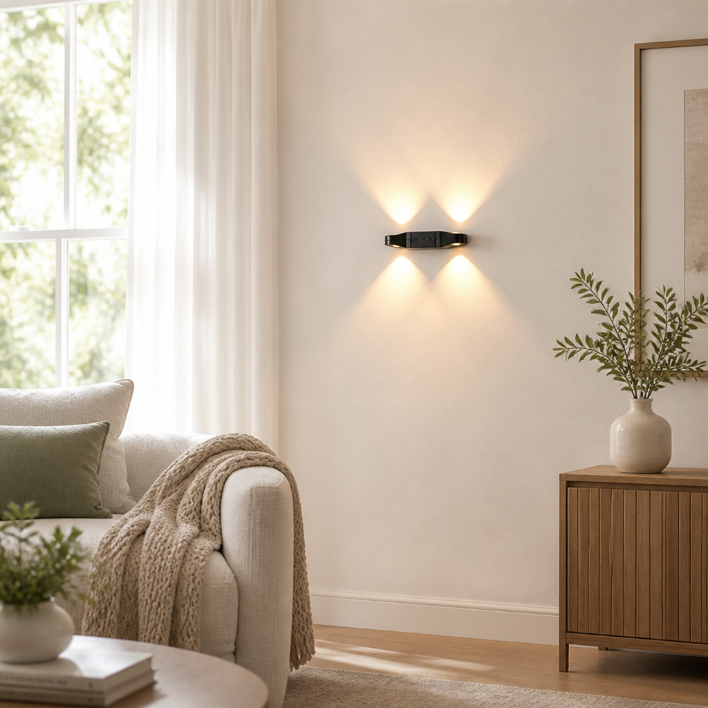 Set of 2 Minimalist LED Corner Wall Sconces