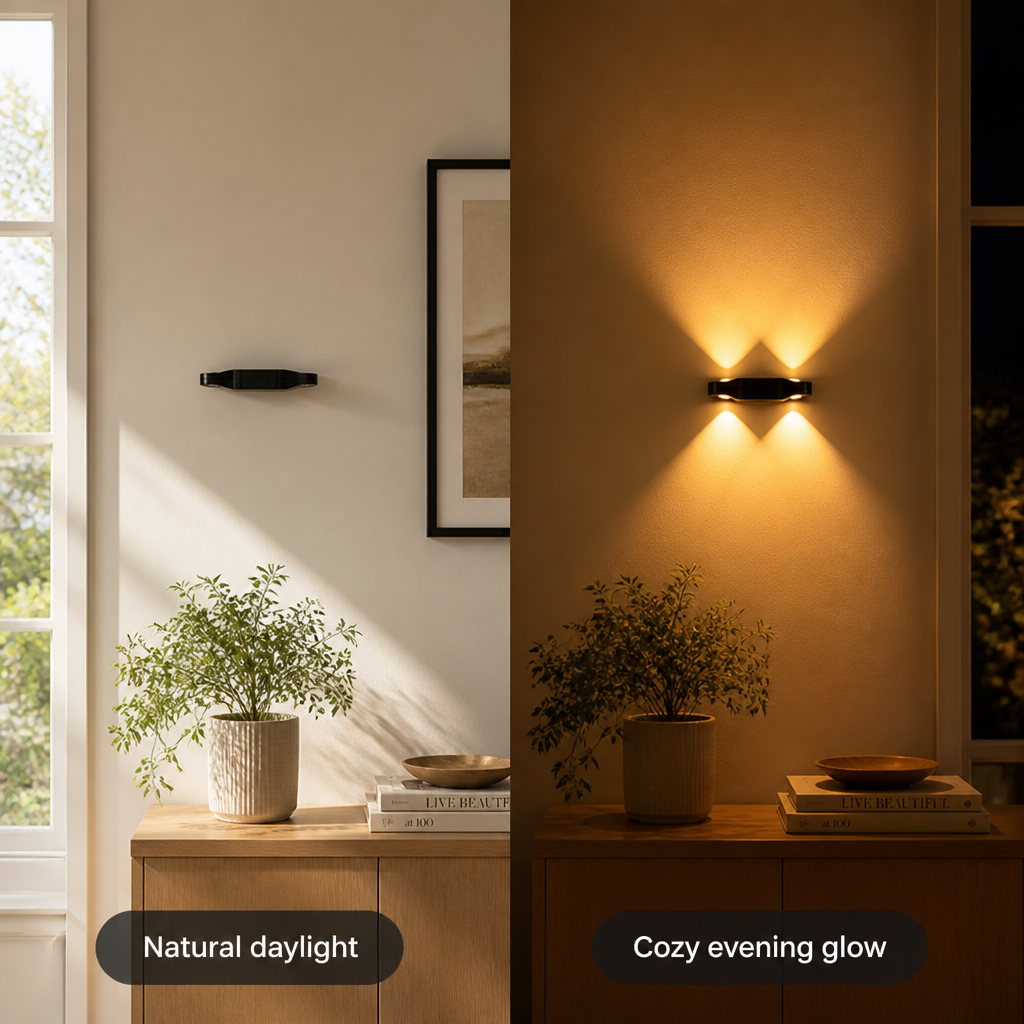 Set of 2 Minimalist LED Corner Wall Sconces