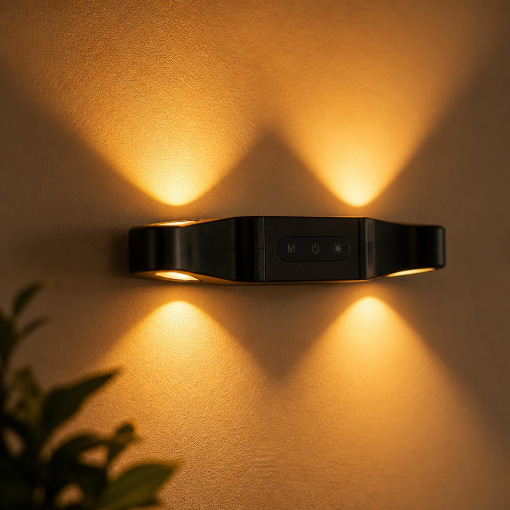 Set of 2 Minimalist LED Corner Wall Sconces