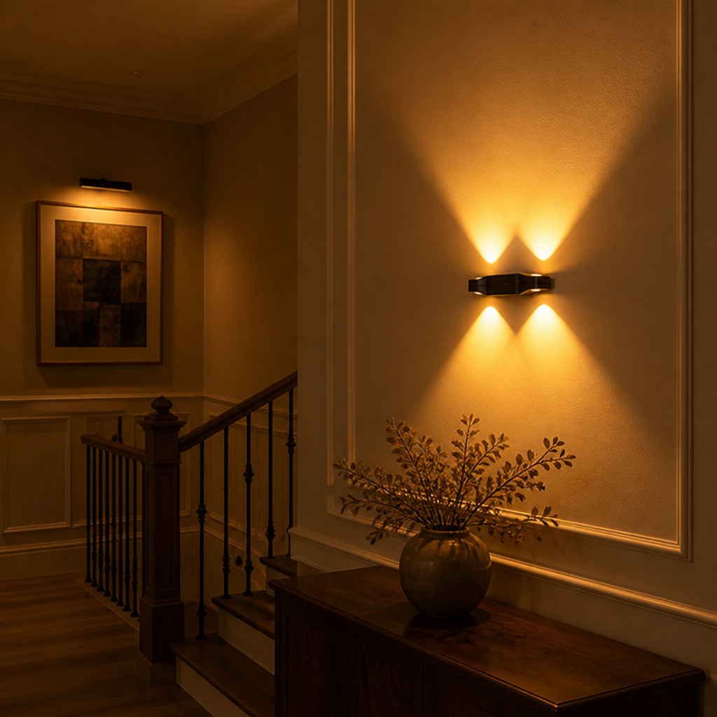 Set of 2 Minimalist LED Corner Wall Sconces