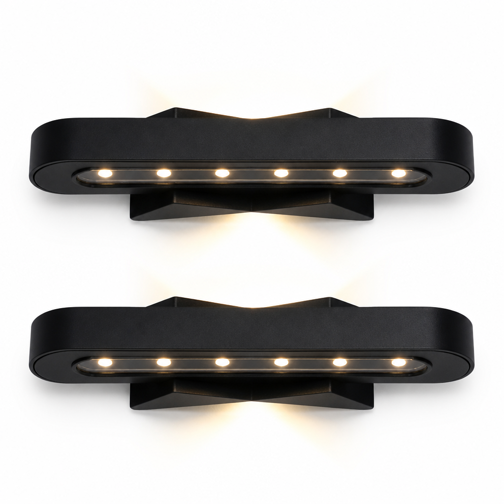 Set of 2 Minimalist LED Corner Wall Sconces