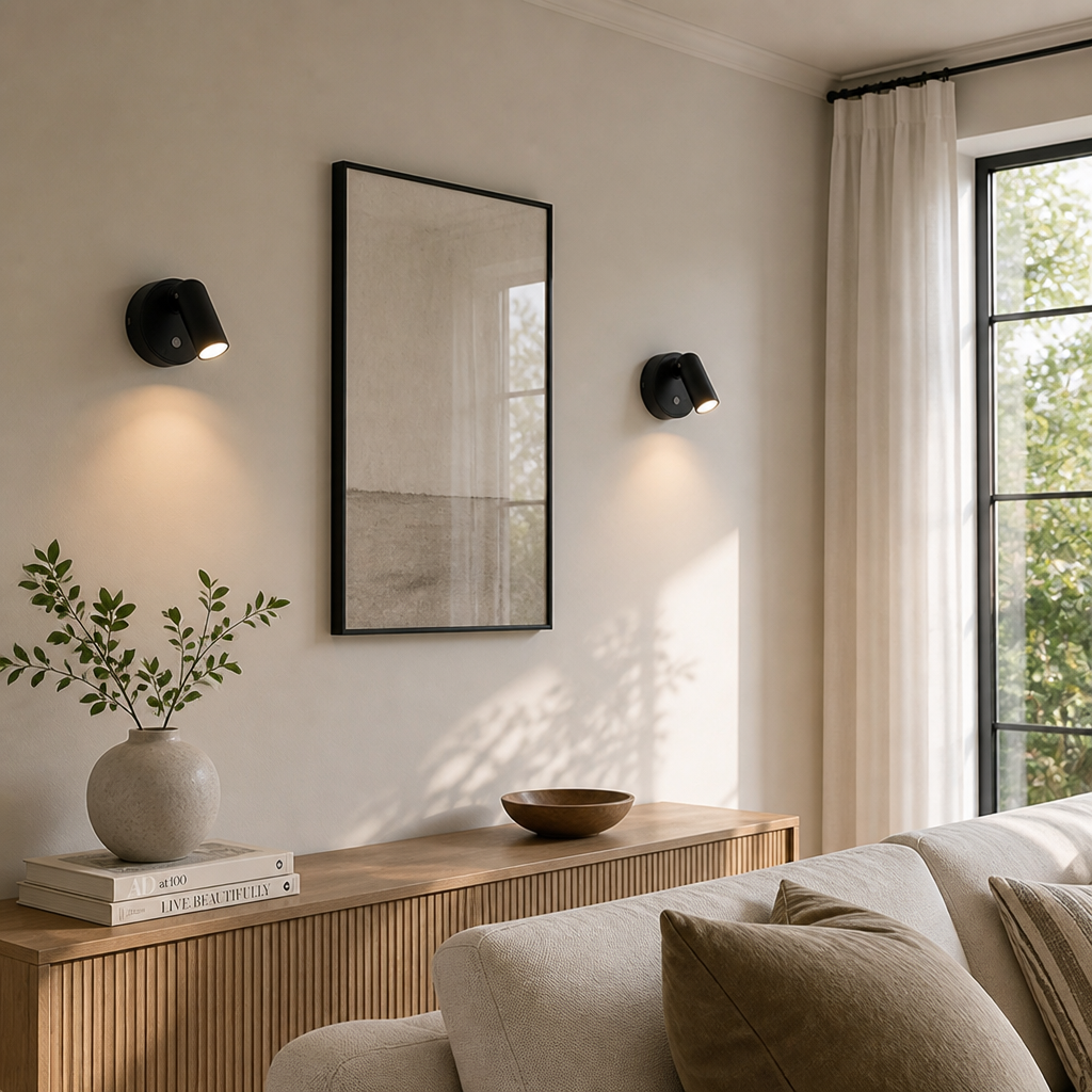 Set of 2 Minimalist LED Magnetic Wall Sconces