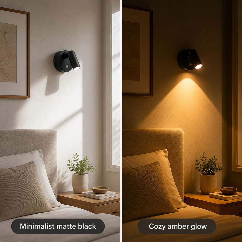 Set of 2 Minimalist LED Magnetic Wall Sconces