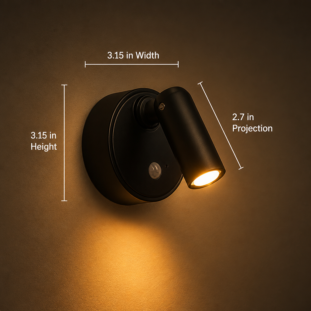 Set of 2 Minimalist LED Magnetic Wall Sconces