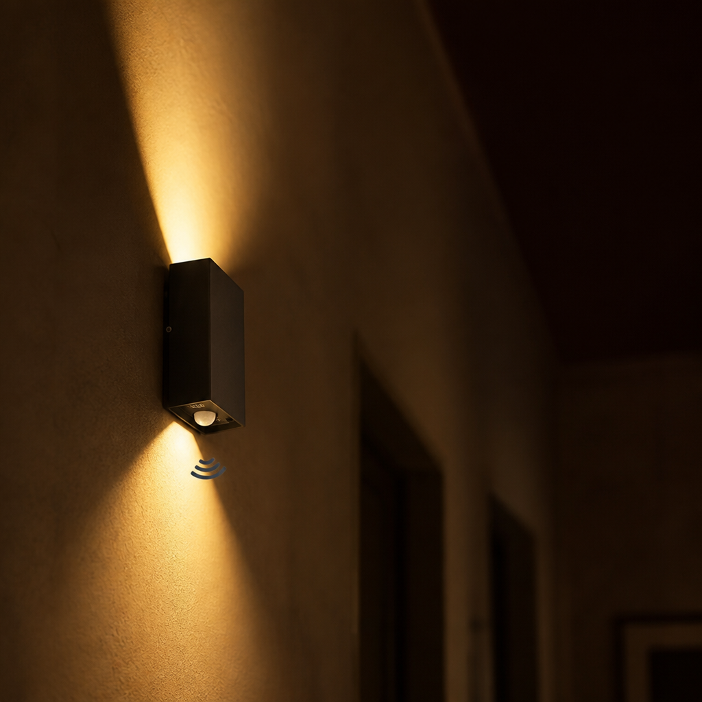 Set of 2 Minimalist LED Motion Sensor Wall Sconces