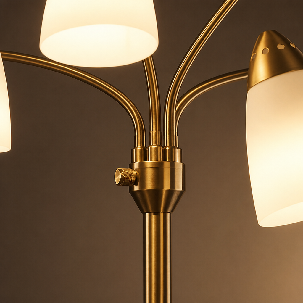 Set of 6 Plastic Beveled Horseshoe Table Lamps