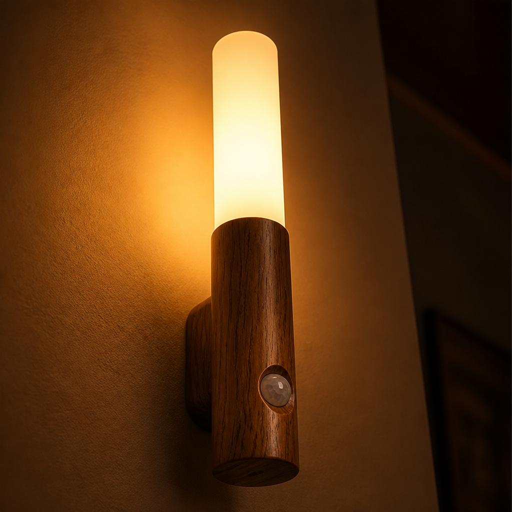 Set of 6 Retro LED Motion Sensor Wall Sconces