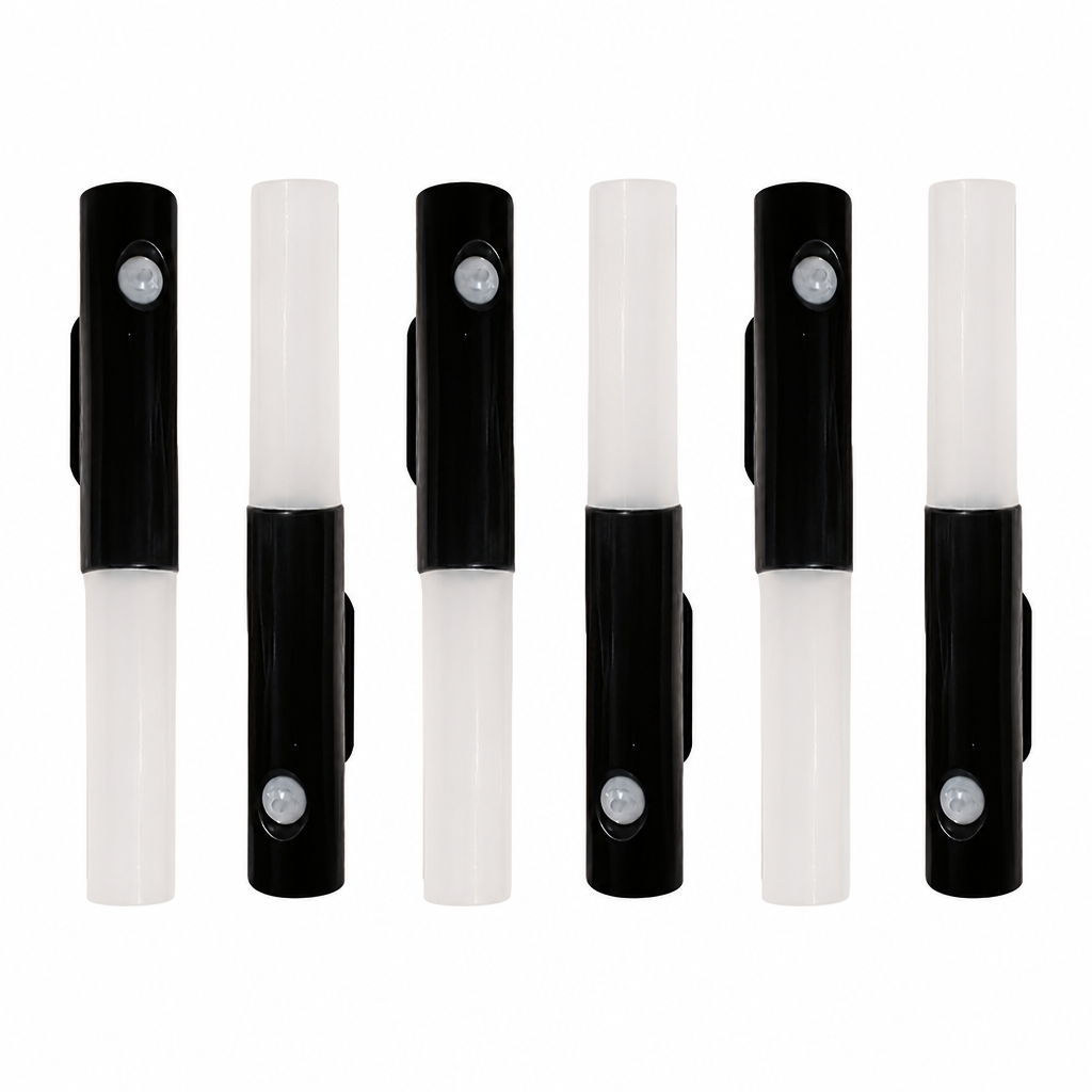 Set of 6 Retro LED Motion Sensor Wall Sconces