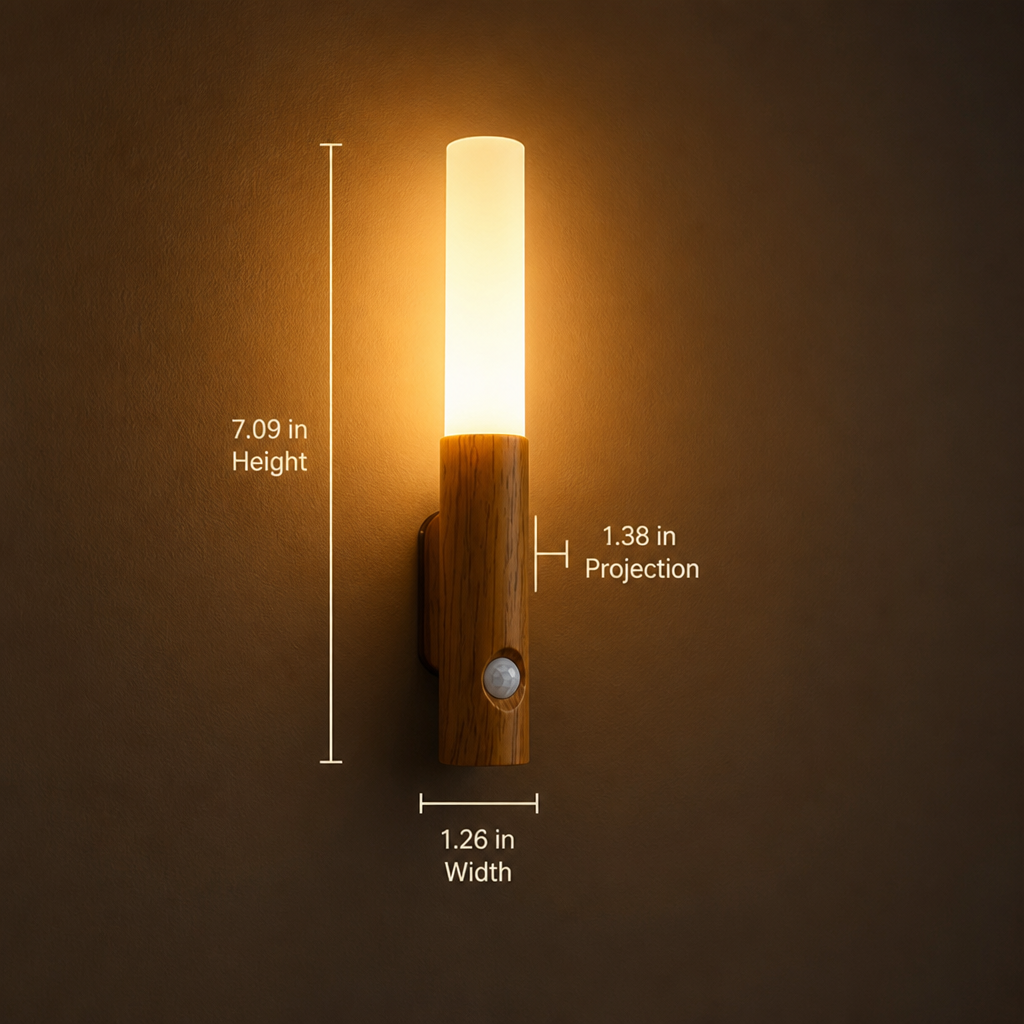 Set of 6 Retro LED Motion Sensor Wall Sconces