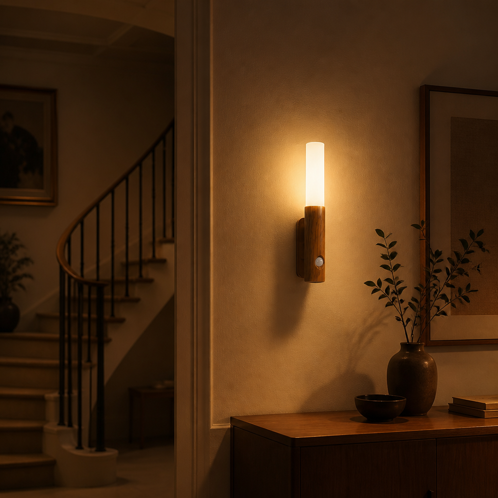 Set of 6 Retro LED Motion Sensor Wall Sconces