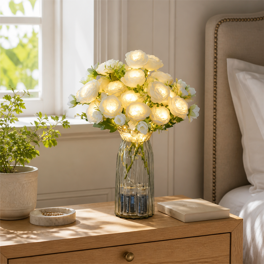 Silk Roses LED Bouquet Night Light