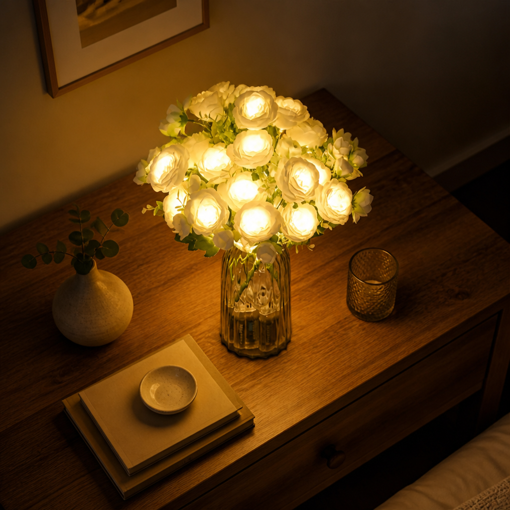 Silk Roses LED Bouquet Night Light