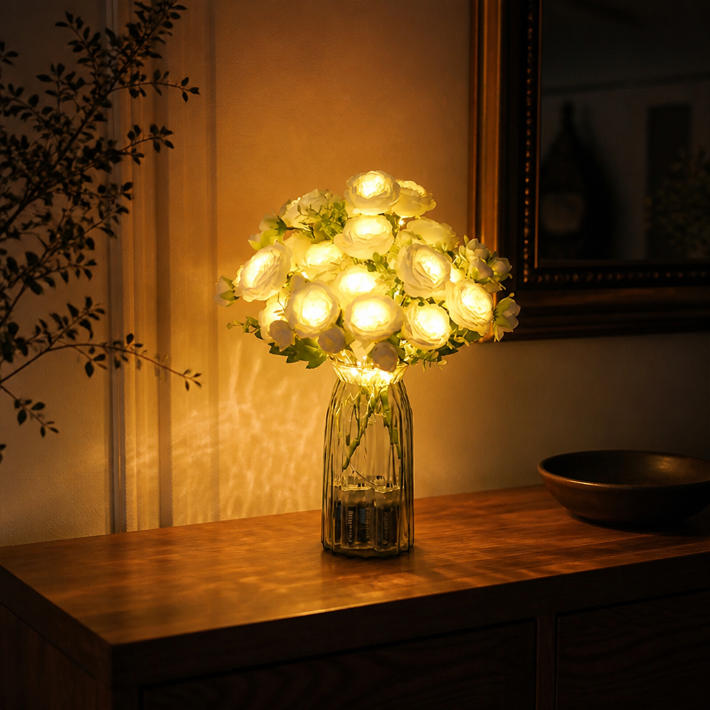 Silk Roses LED Bouquet Night Light