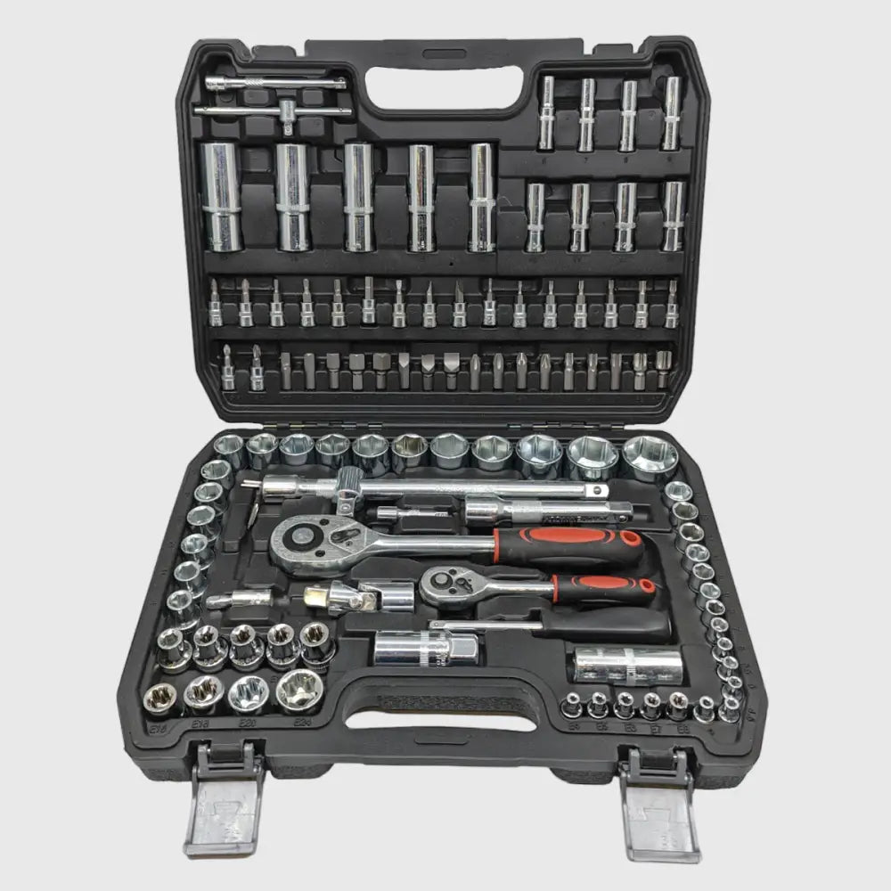 Socket Wrench Set 108-Piece Chrome-Vanadium 1/2 & 1/4 Drives