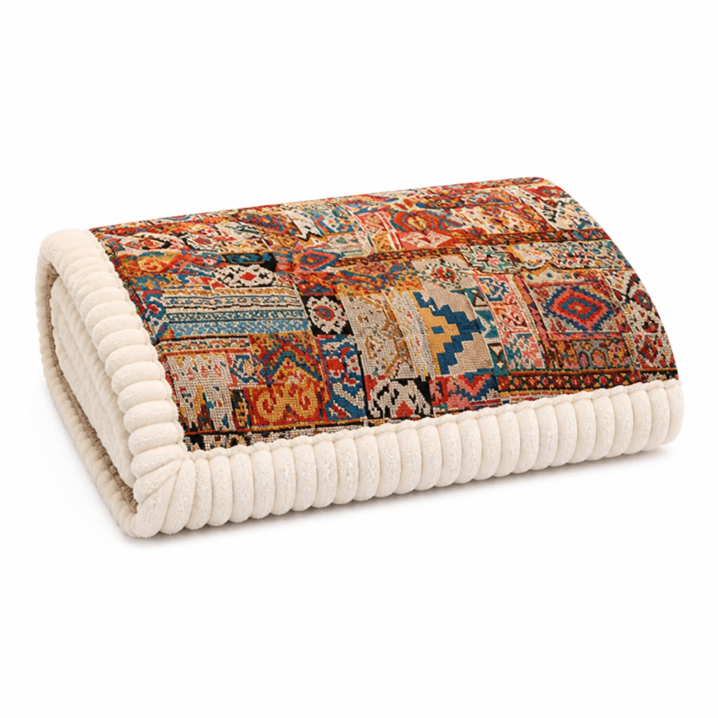 Sofa Cover Boho Jacquard Plush Microfiber Non-Slip Backing