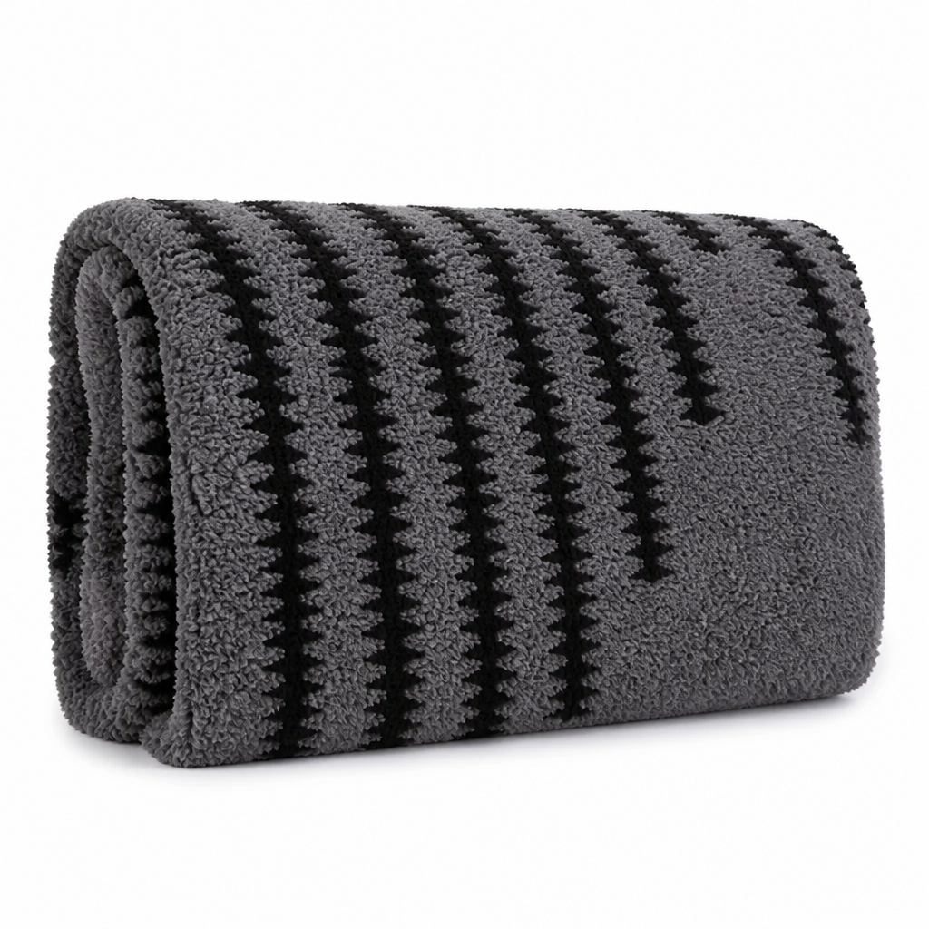 Sofa Throw Sherpa Fleece Machine Washable & Non-Slip