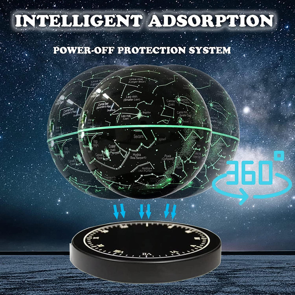 Star Map Lamp Magnetic Levitation & 360 Degree Rotation