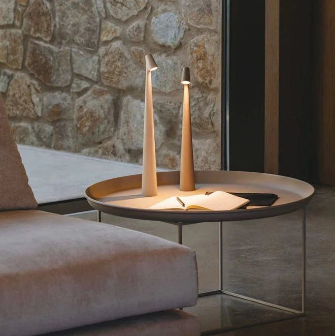 Table Lamp Wireless Rechargeable LED Metal & Glass