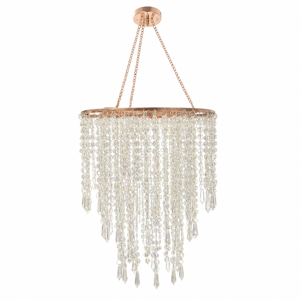 Three-Tier Beaded Chandelier