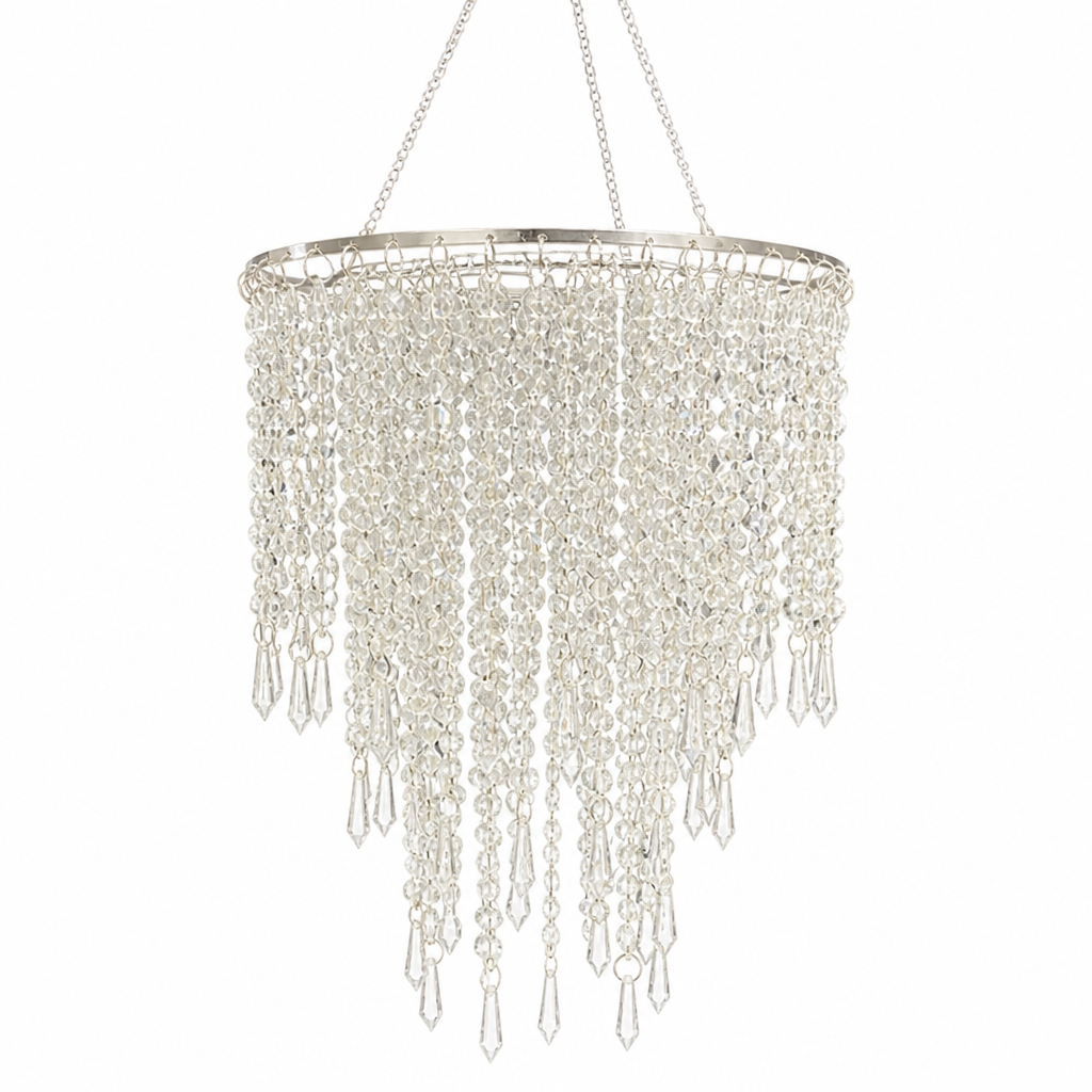 Three-Tier Beaded Chandelier