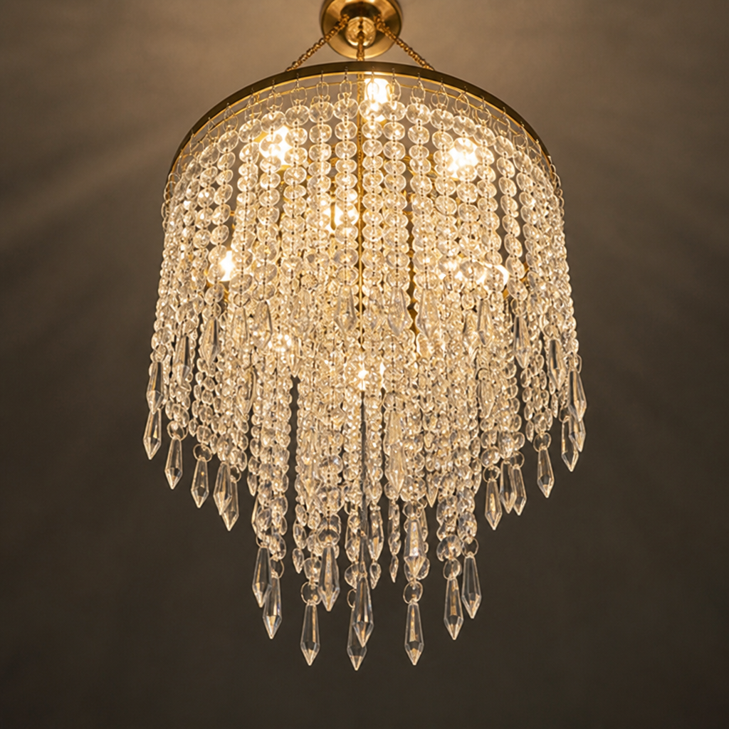 Three-Tier Beaded Chandelier