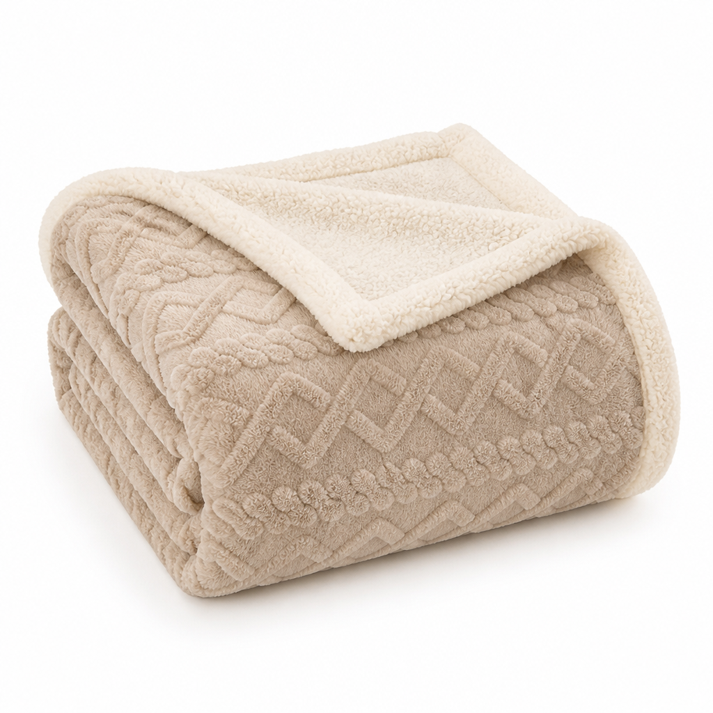 Throw Blanket Hypoallergenic Breathable Machine Washable & Quick-Drying