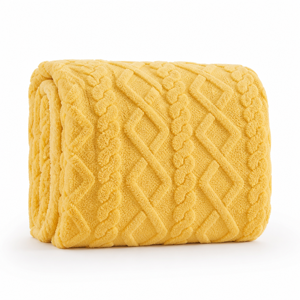 Throw Blanket Reversible Thickened Flannel & Faux Lambswool