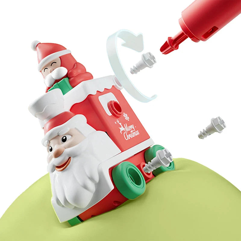 Transforming Train Toy Tool-Free 2-in-1 Glowing Lights & Glitter