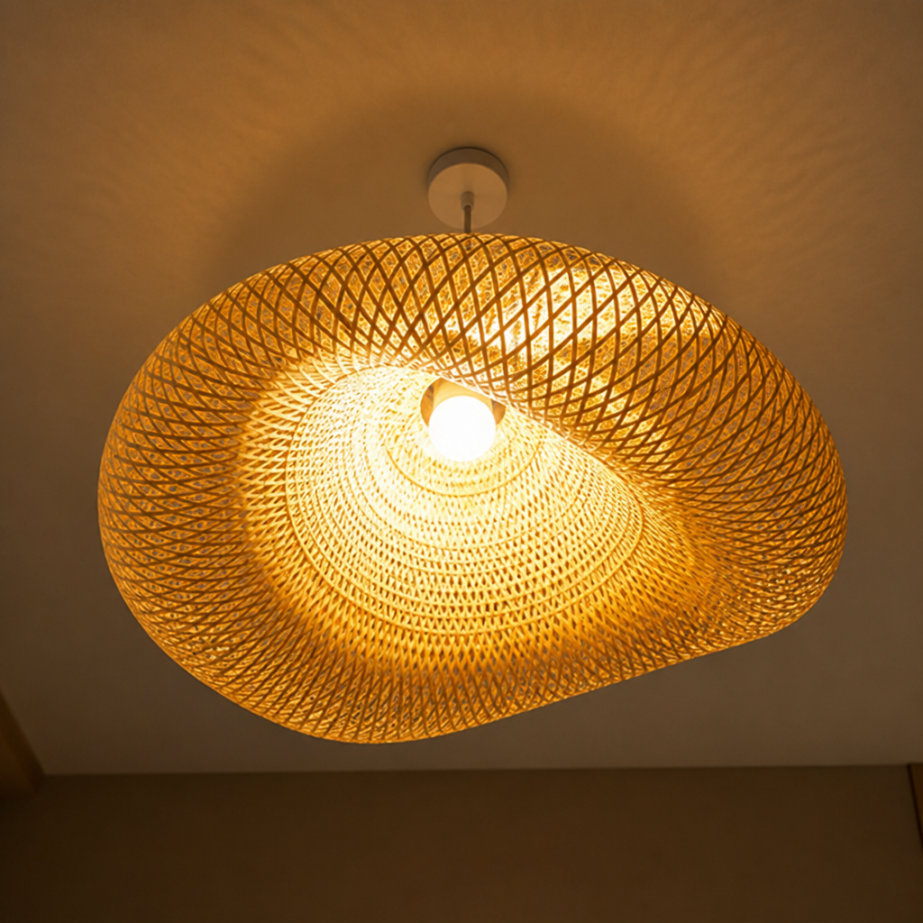Vintage Bamboo Handwoven Pendant Light