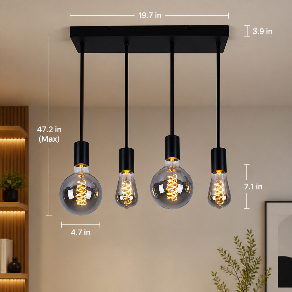 Vintage Black Spotlight Ceiling Light