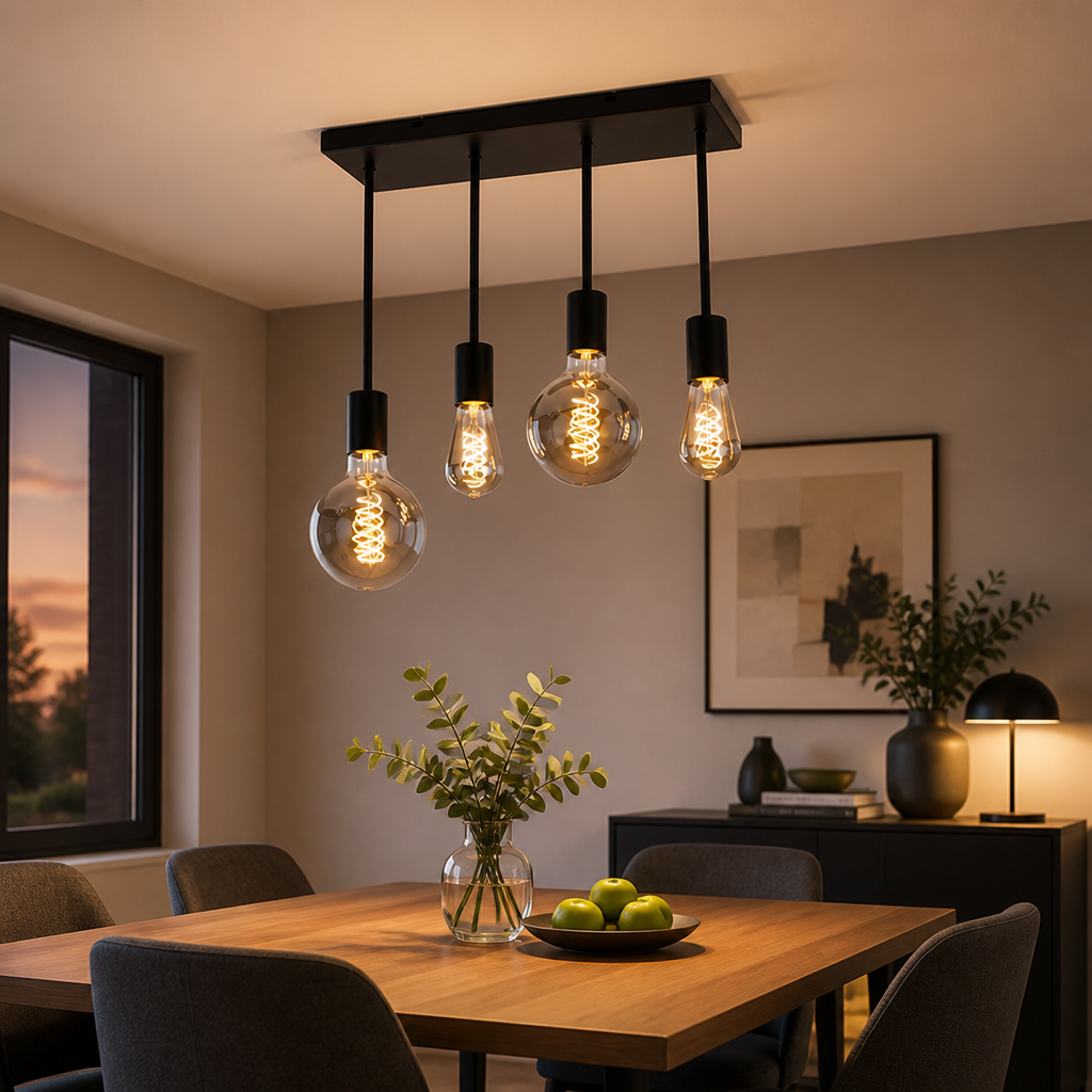 Vintage Black Spotlight Ceiling Light