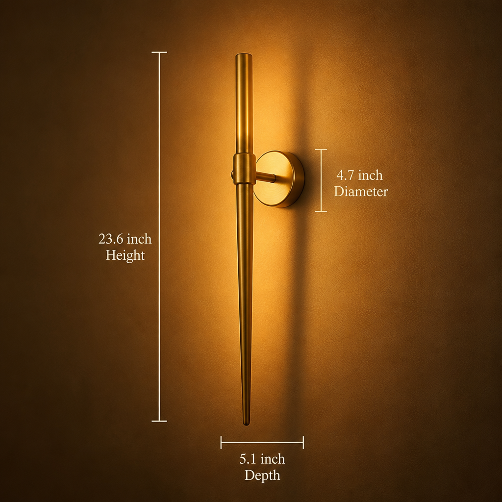 Vintage Old Bronze Wall Sconce