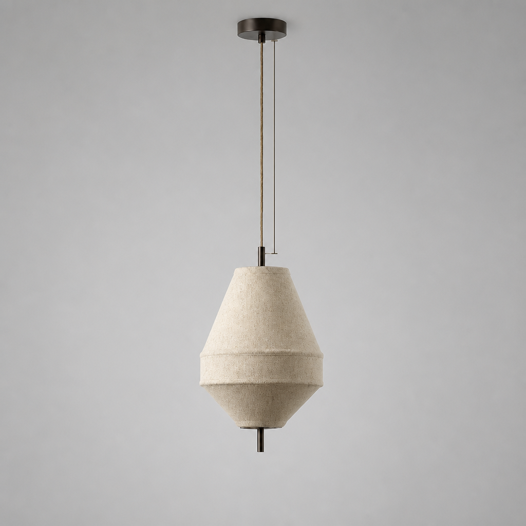 Wabi-Sabi Fabric Pendant Light