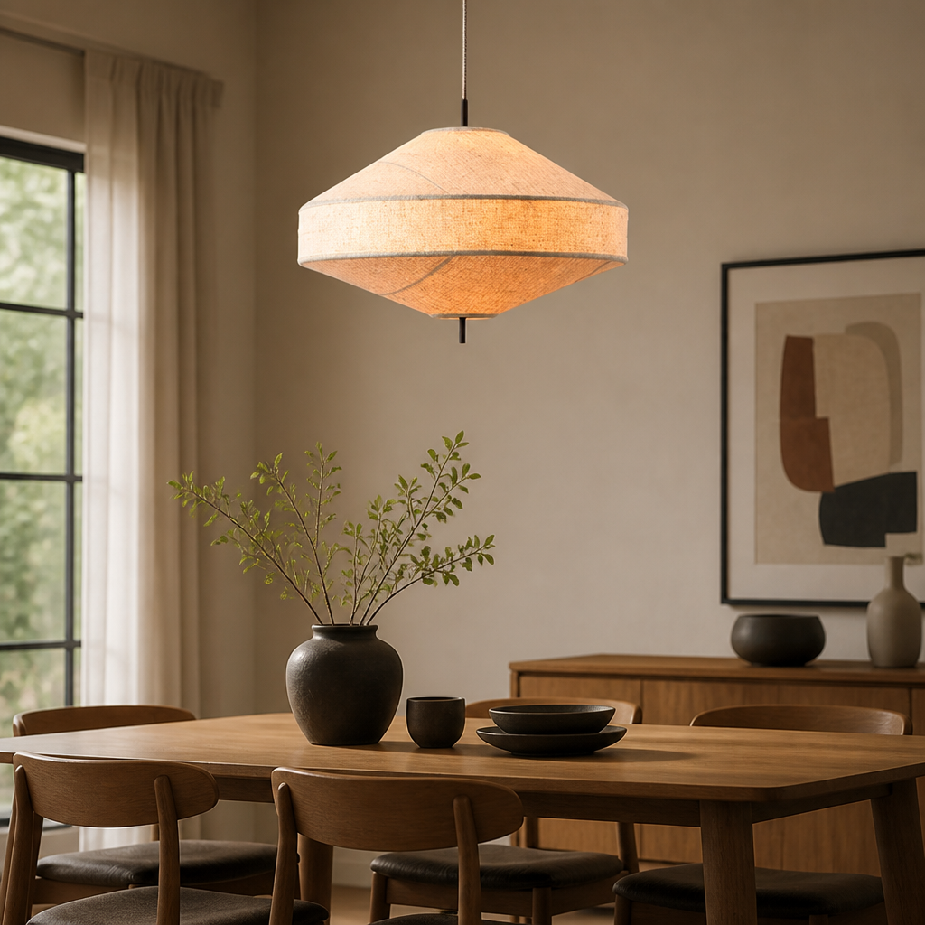 Wabi-Sabi Fabric Pendant Light