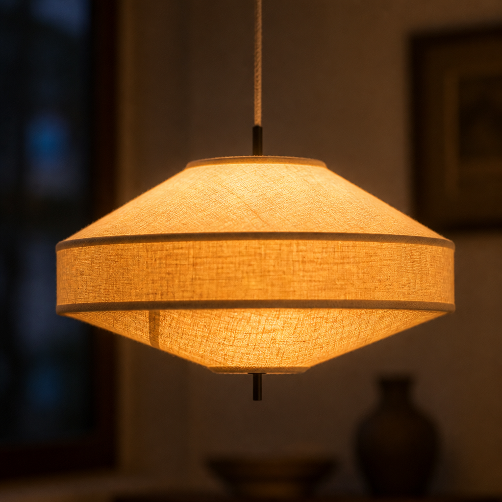 Wabi-Sabi Fabric Pendant Light