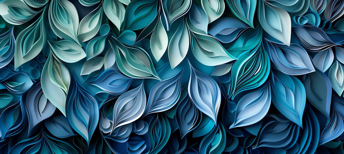 Wallpaper 3D Embossed Leaves Peel And Stick & Non-Woven
