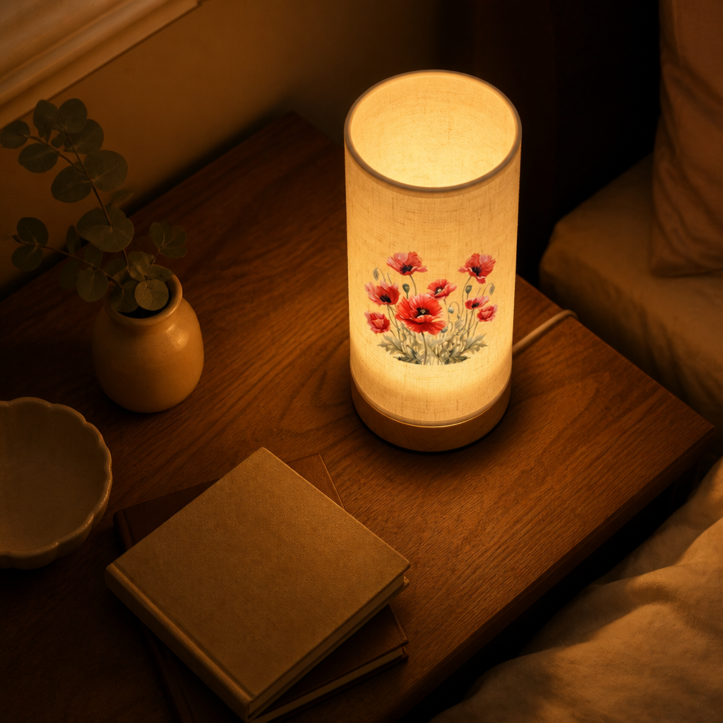 Watercolor Poppy Desk Lamp