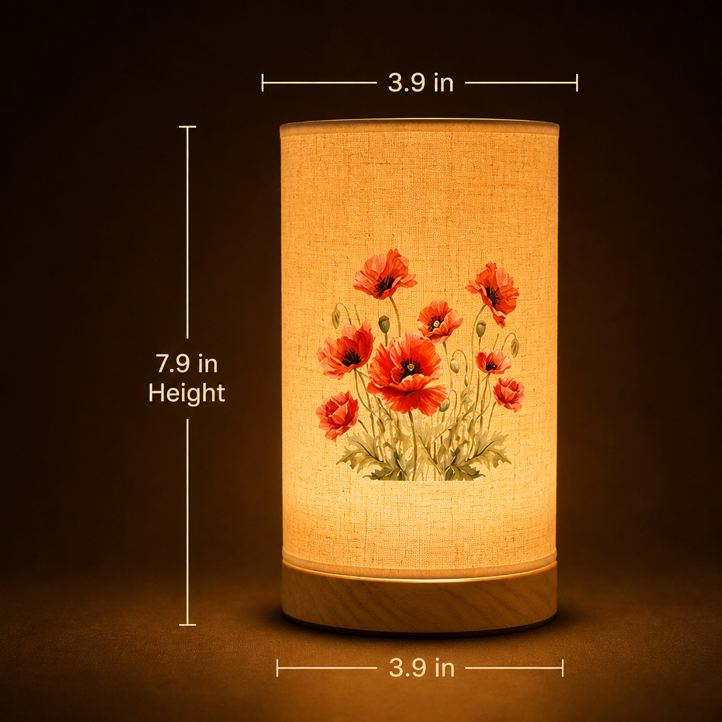 Watercolor Poppy Desk Lamp