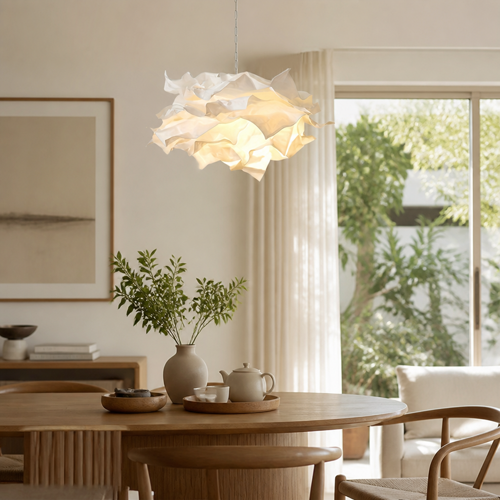 White Flower Cloud Pendant Light