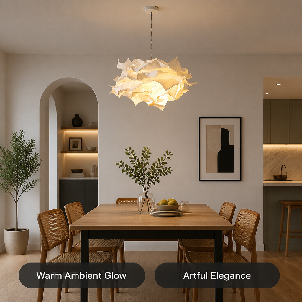 White Flower Cloud Pendant Light