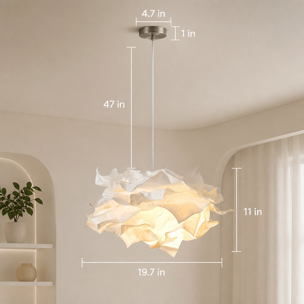 White Flower Cloud Pendant Light