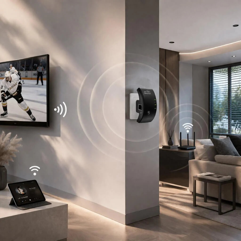WiFi Range Extender Extended Coverage Plug-And-Play