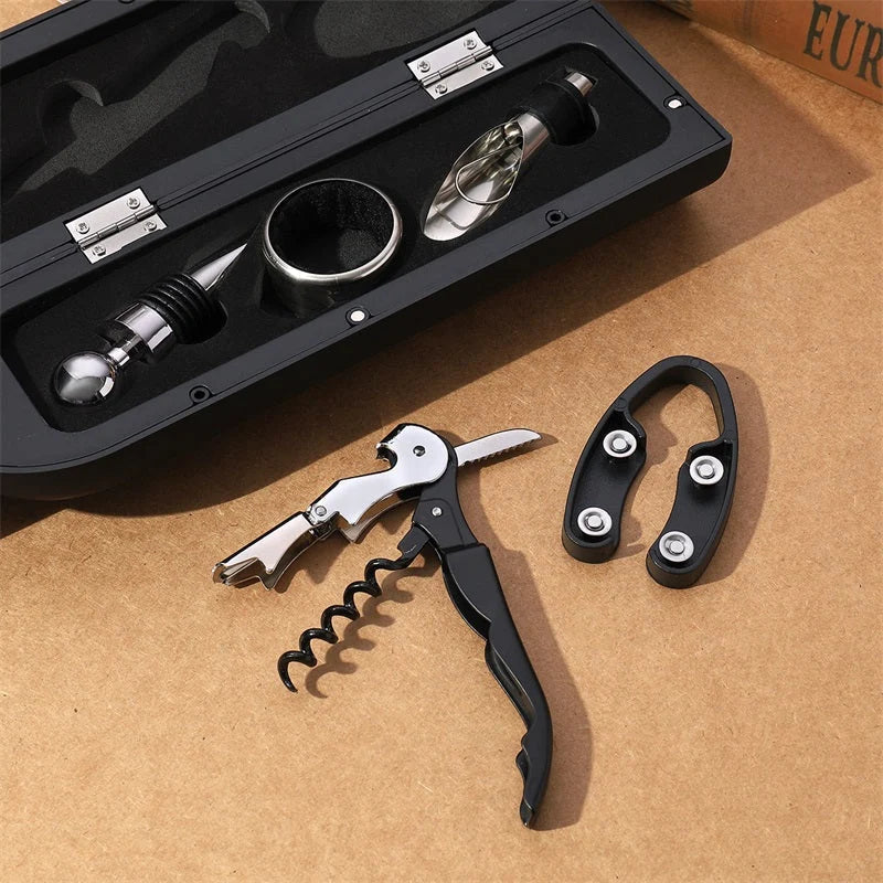 Wine Gift Set Magnetic Bottle Box Five Piece