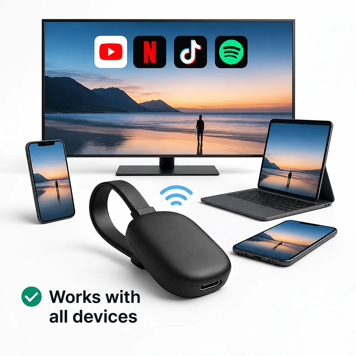 Wireless HDMI Adapter 4K Direct Connection Plug & Play