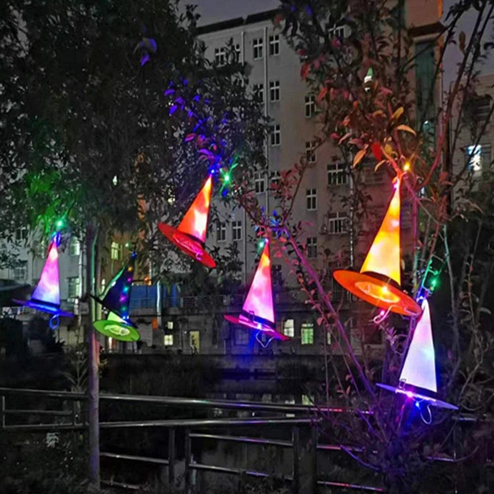 Witch Hat LED Lighted Hanging Loop