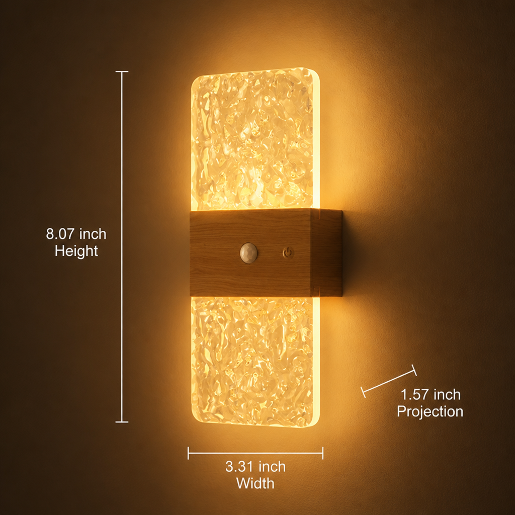 Wood Grain LED Magnetic Night Light
