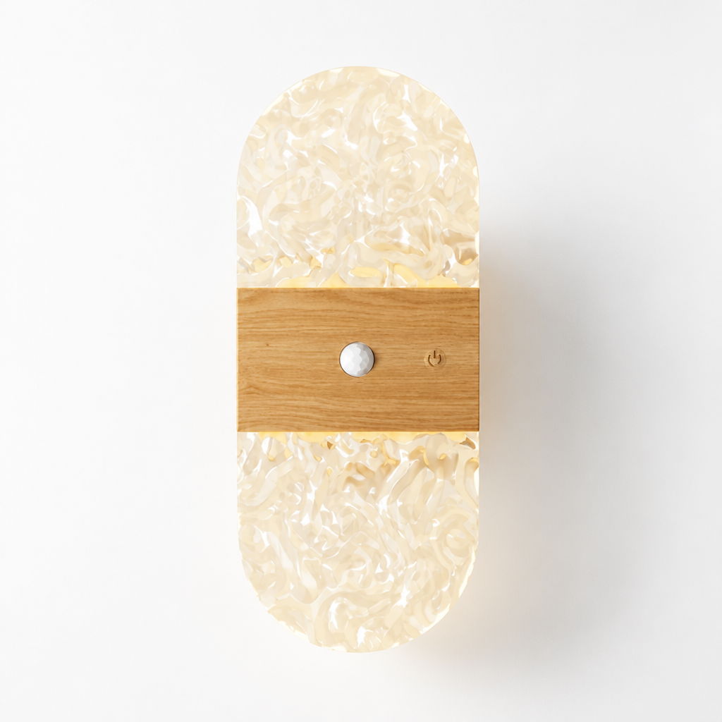 Wood LED Motion Sensor Wall Sconce