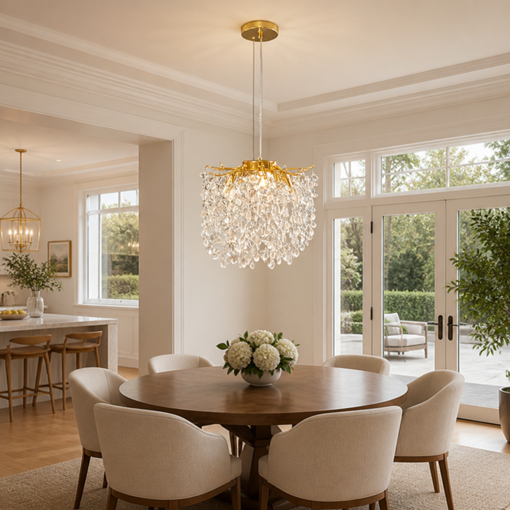 Luxury Modern Gold Crystal Chandelier