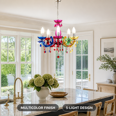 Modern Colorful Globe Cluster Chandelier