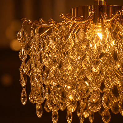 Luxury Modern Gold Crystal Chandelier